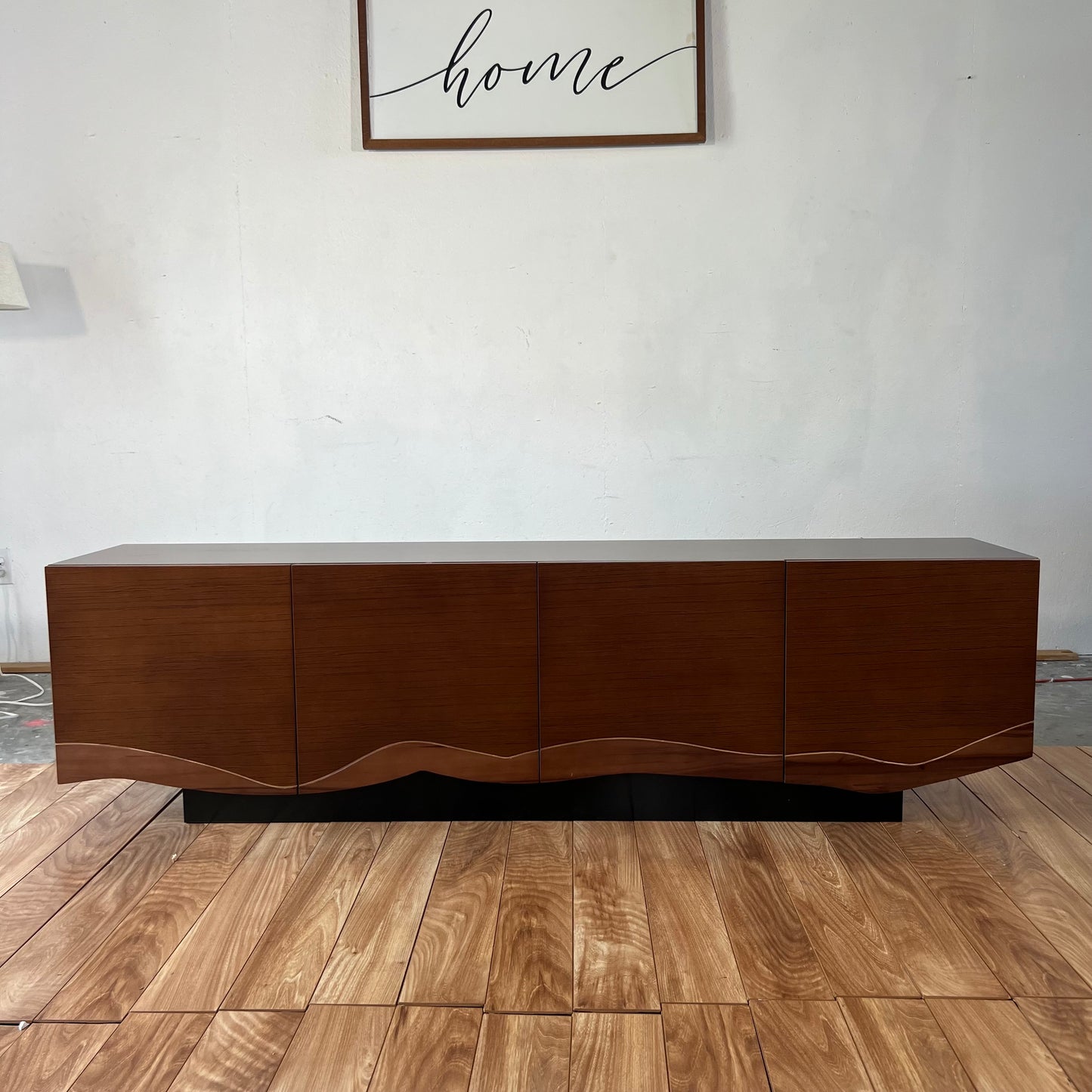 NEW “Creative Designs” Low Honey Walnut Tv Stand