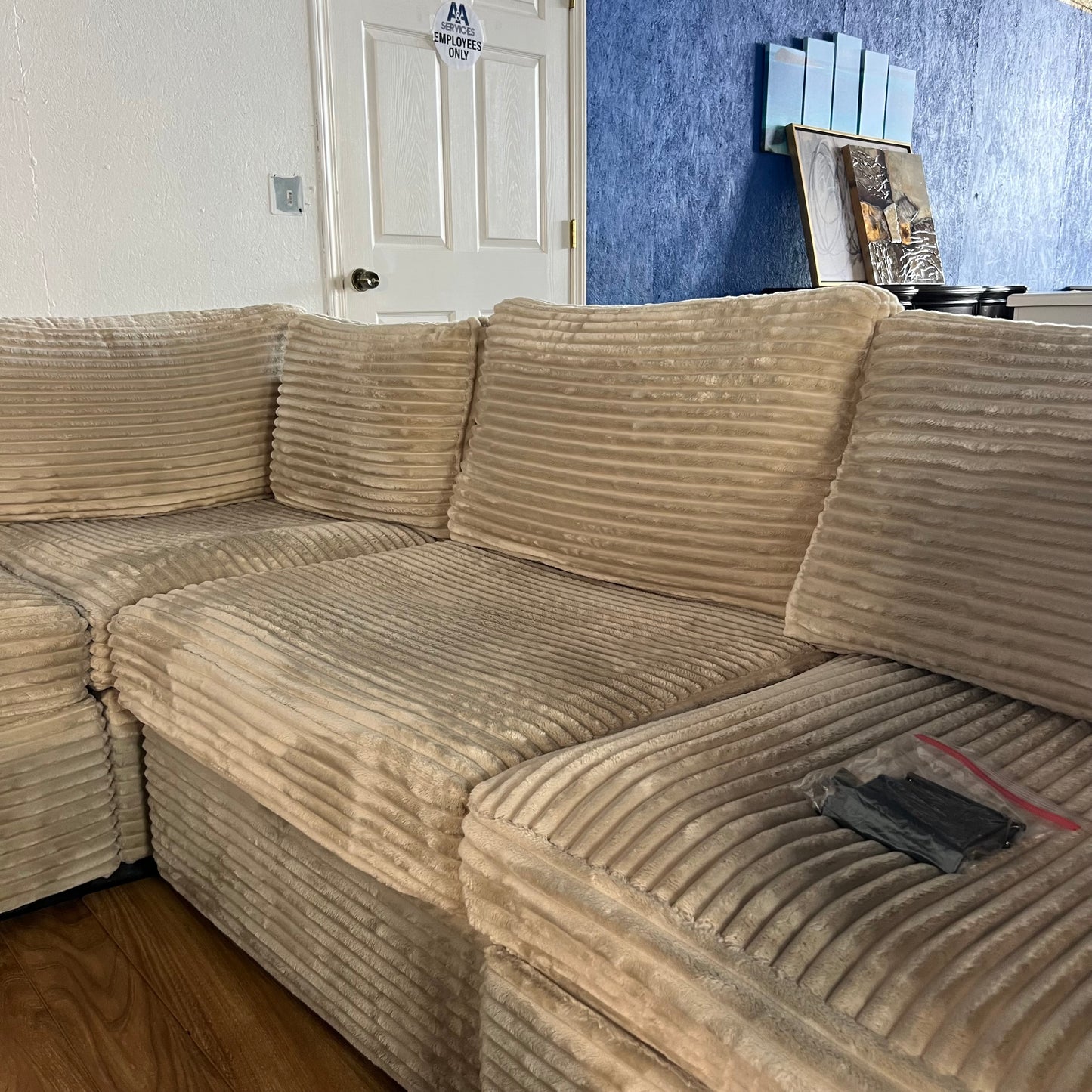 LIKE-NEW 9-Piece Modular Corduroy Sectional Sofa