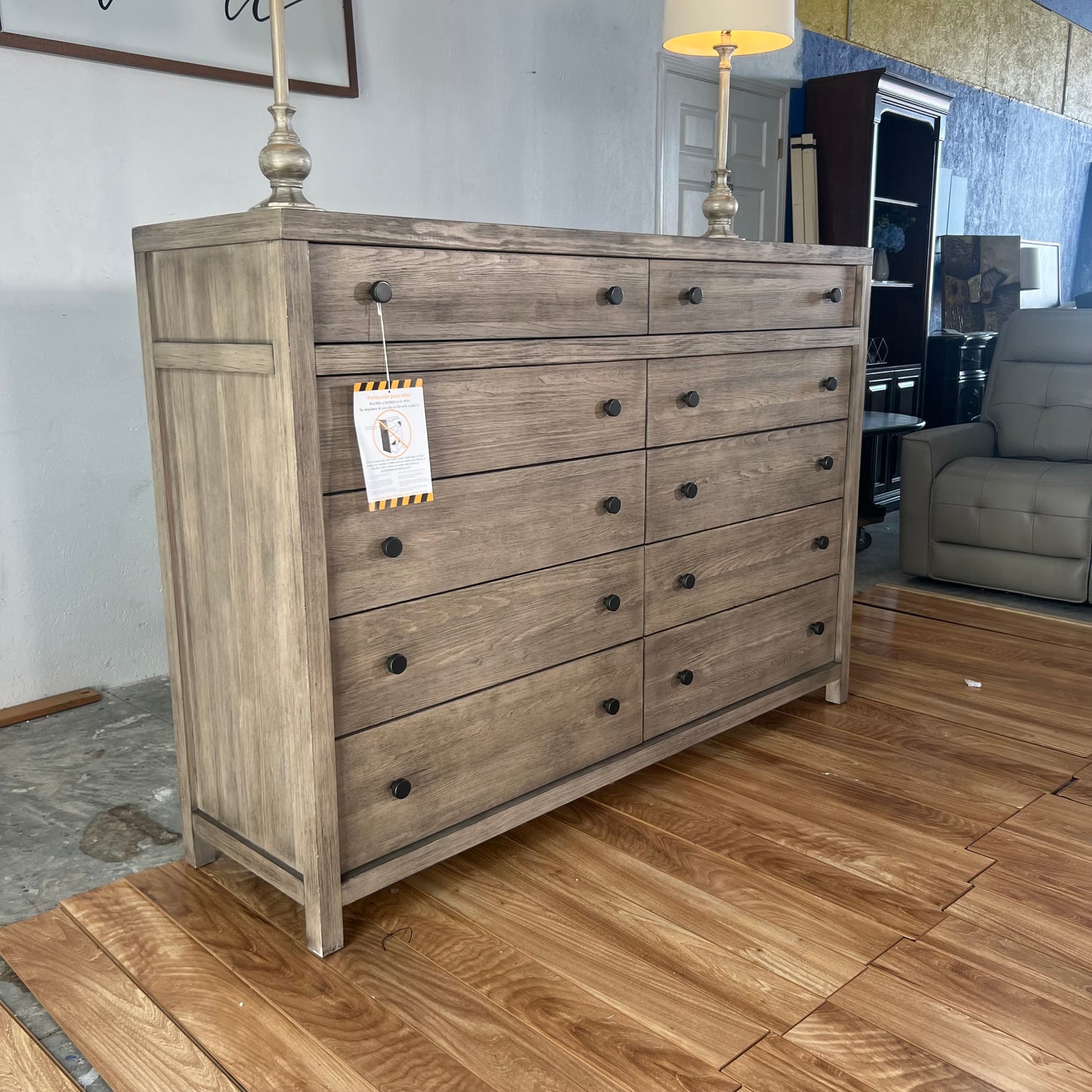 NEW Boulder 10-Drawer Solid Wood Dresser