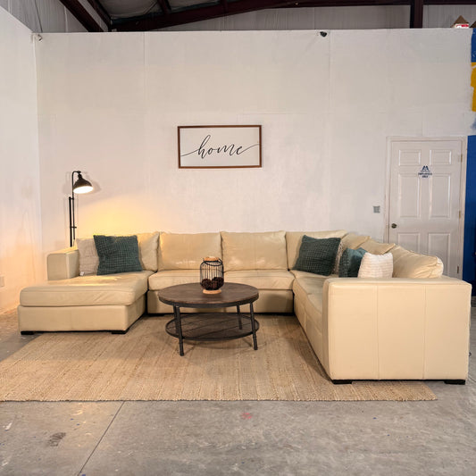 4-Piece Leather Reclining Sectional (Electric)