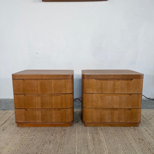 NEW Solid Wood “Sea Drift” Nightstand Set