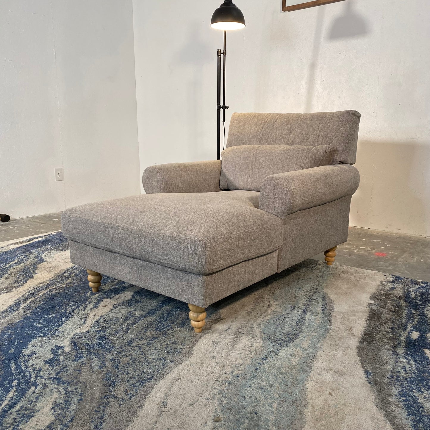 NEW Light Grey Chaise Lounger