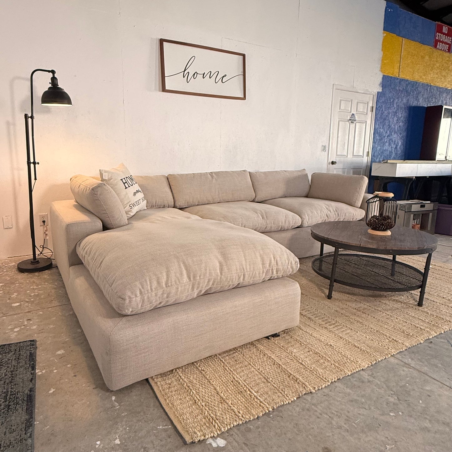 NEW AllModern 2-Piece Grey Sectional Sofa
