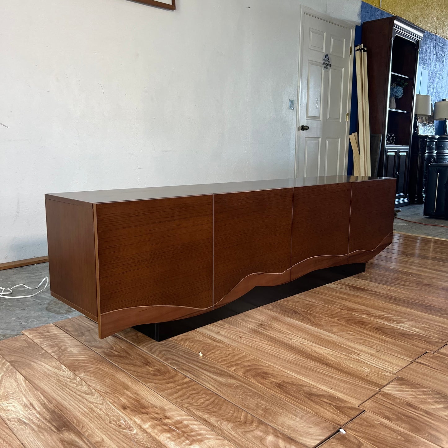 NEW “Creative Designs” Low Honey Walnut Tv Stand