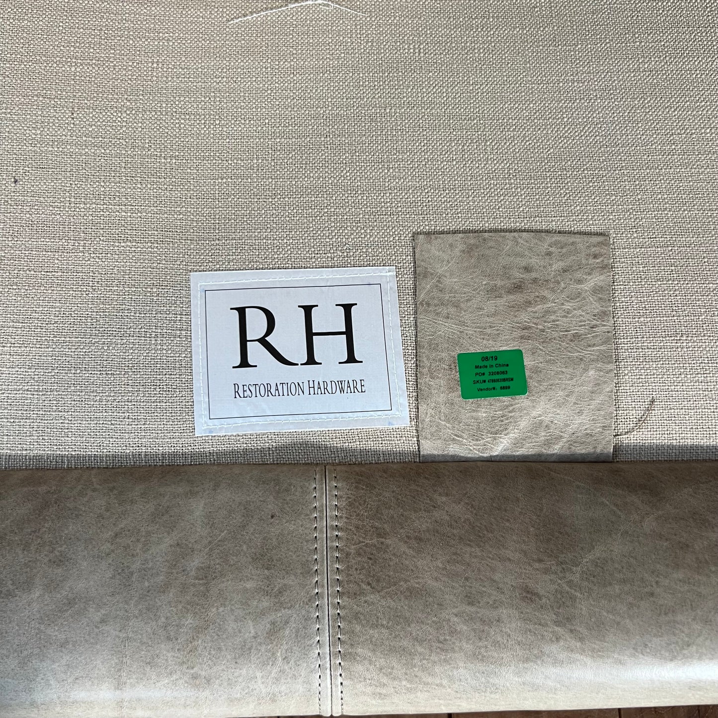 Restoration Hardware Belgian Slope Arm Leather Sectional