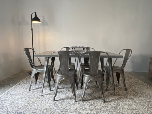 7-Piece Metal Modern Table Set