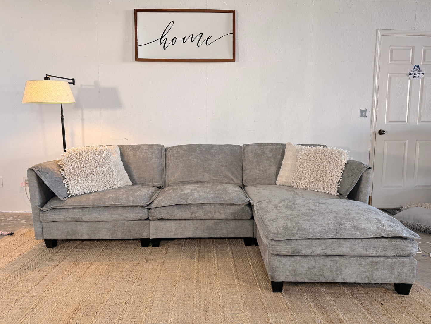 NEW Grey 4-Piece Sectional Sofa