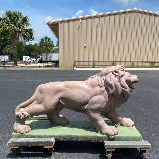 Concrete Standing Lion Statue