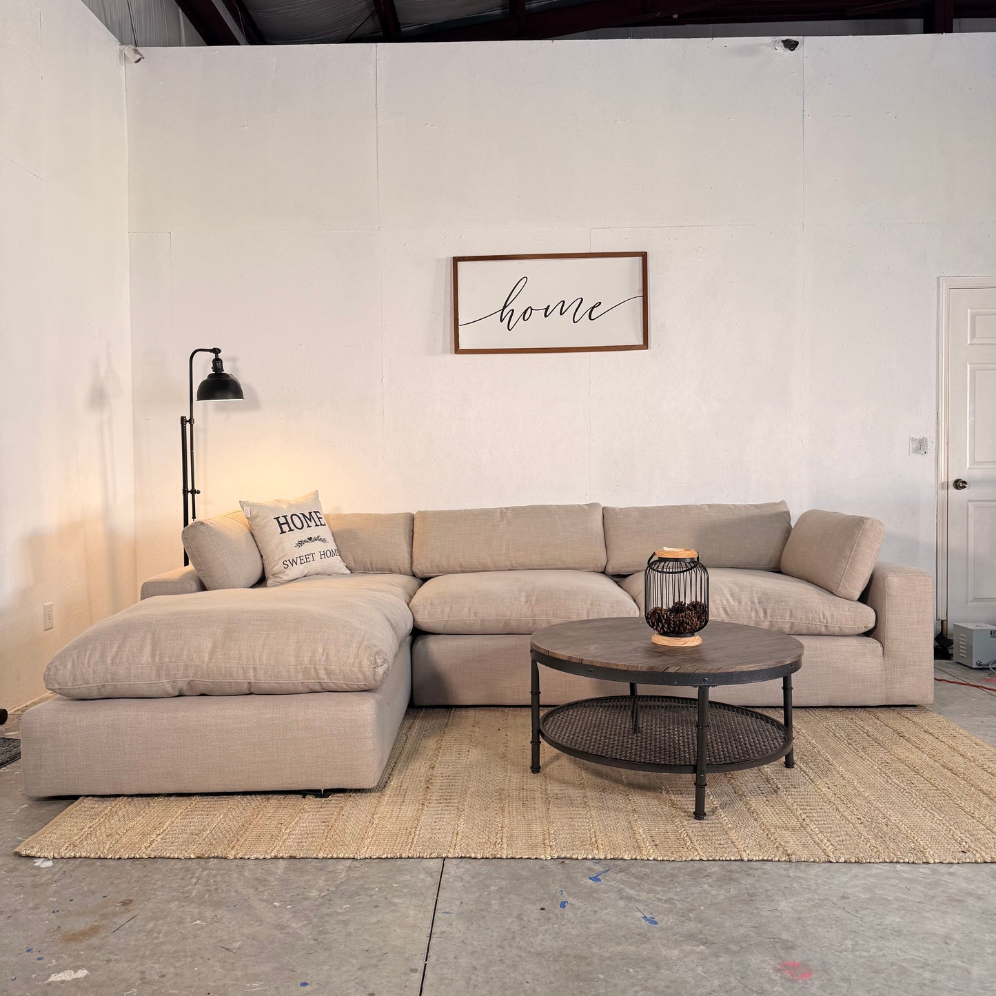 NEW AllModern 2-Piece Grey Sectional Sofa