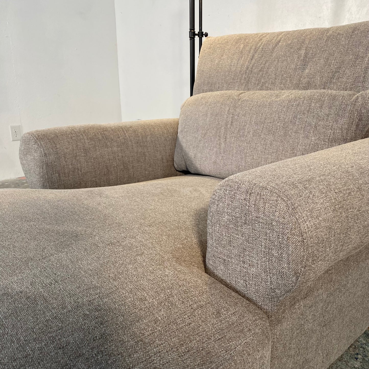 NEW Light Grey Chaise Lounger