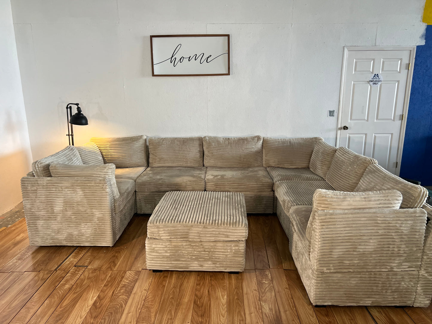 LIKE-NEW 9-Piece Modular Corduroy Sectional Sofa