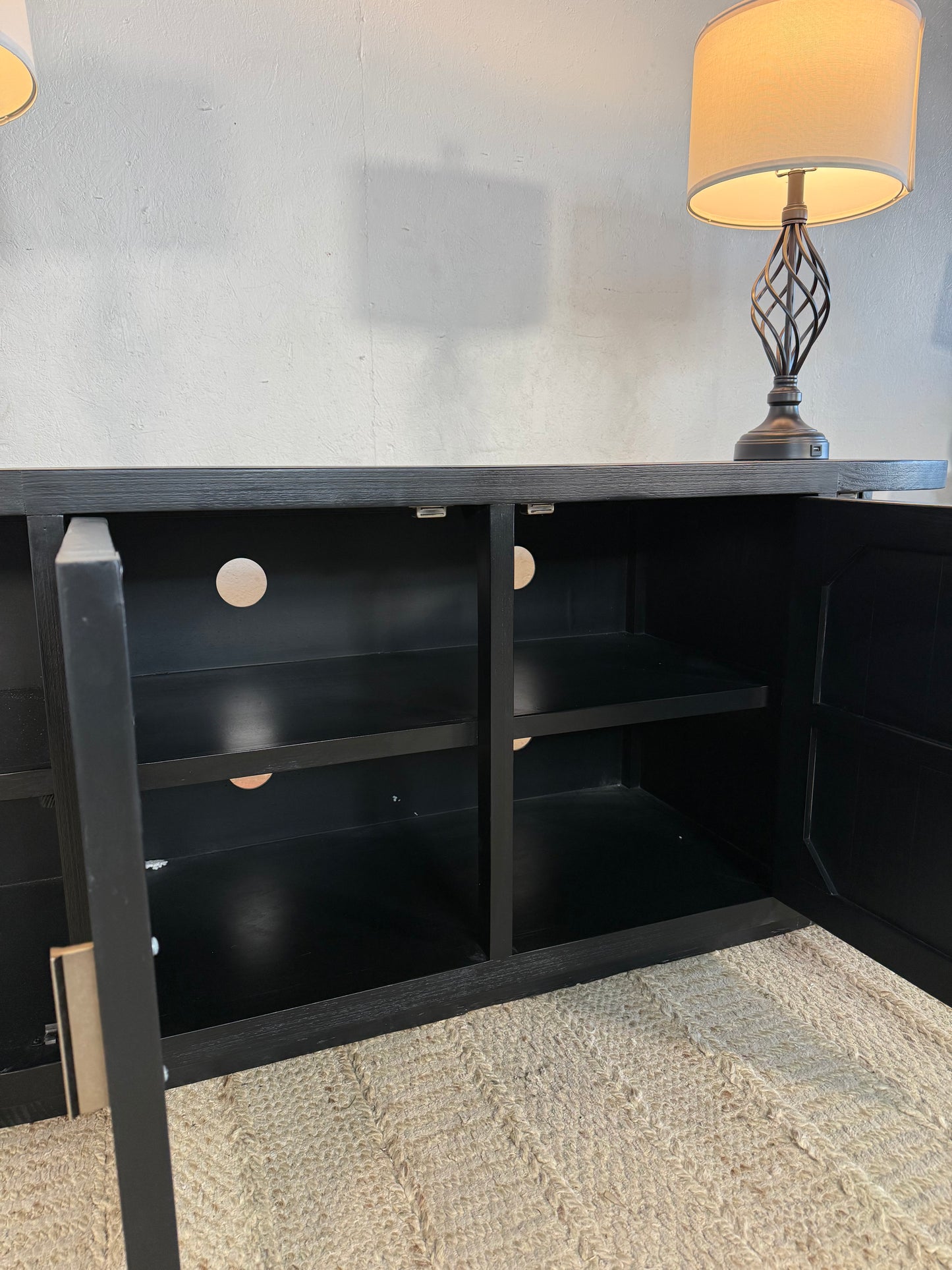 NEW Solid Wood Distressed Media Console