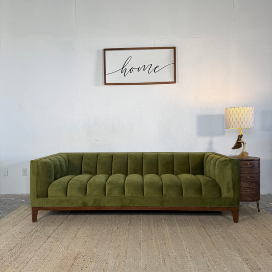 NEW MCM Green Velvet Sofa