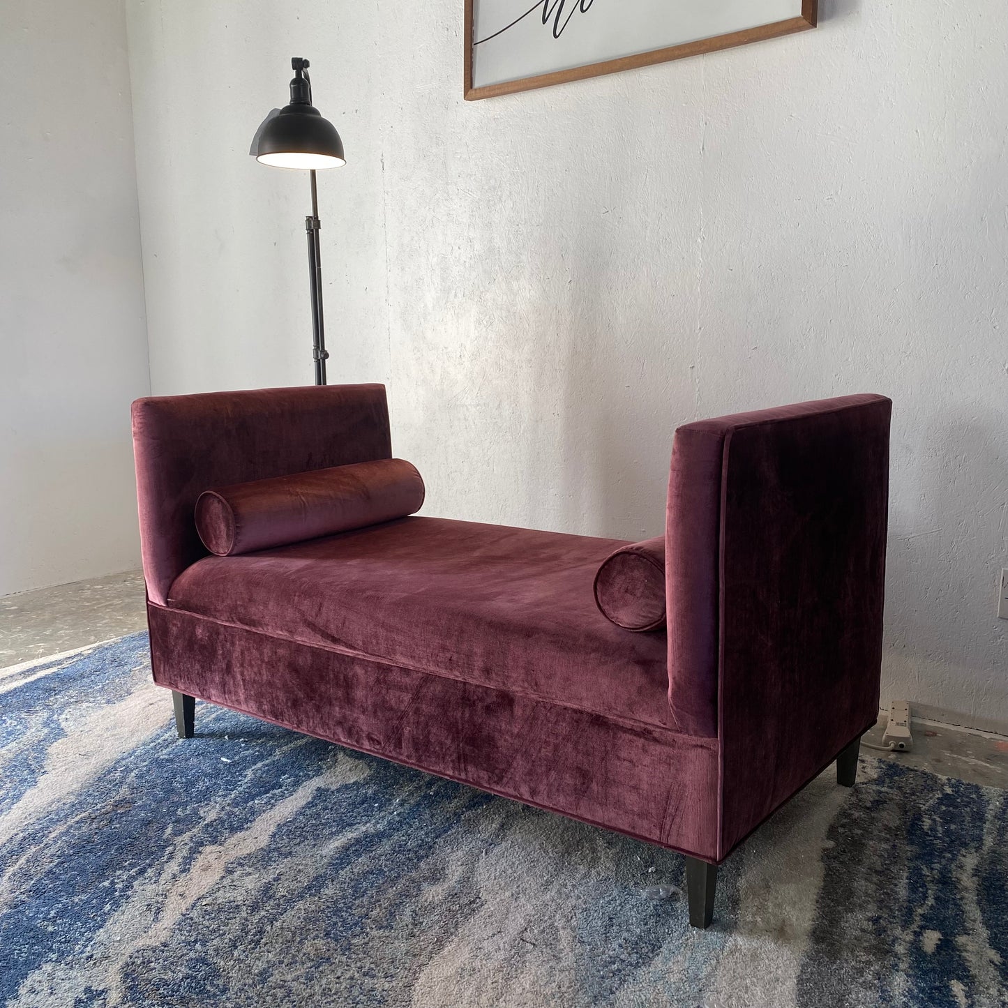 Purple Velvet Bench/Chaise