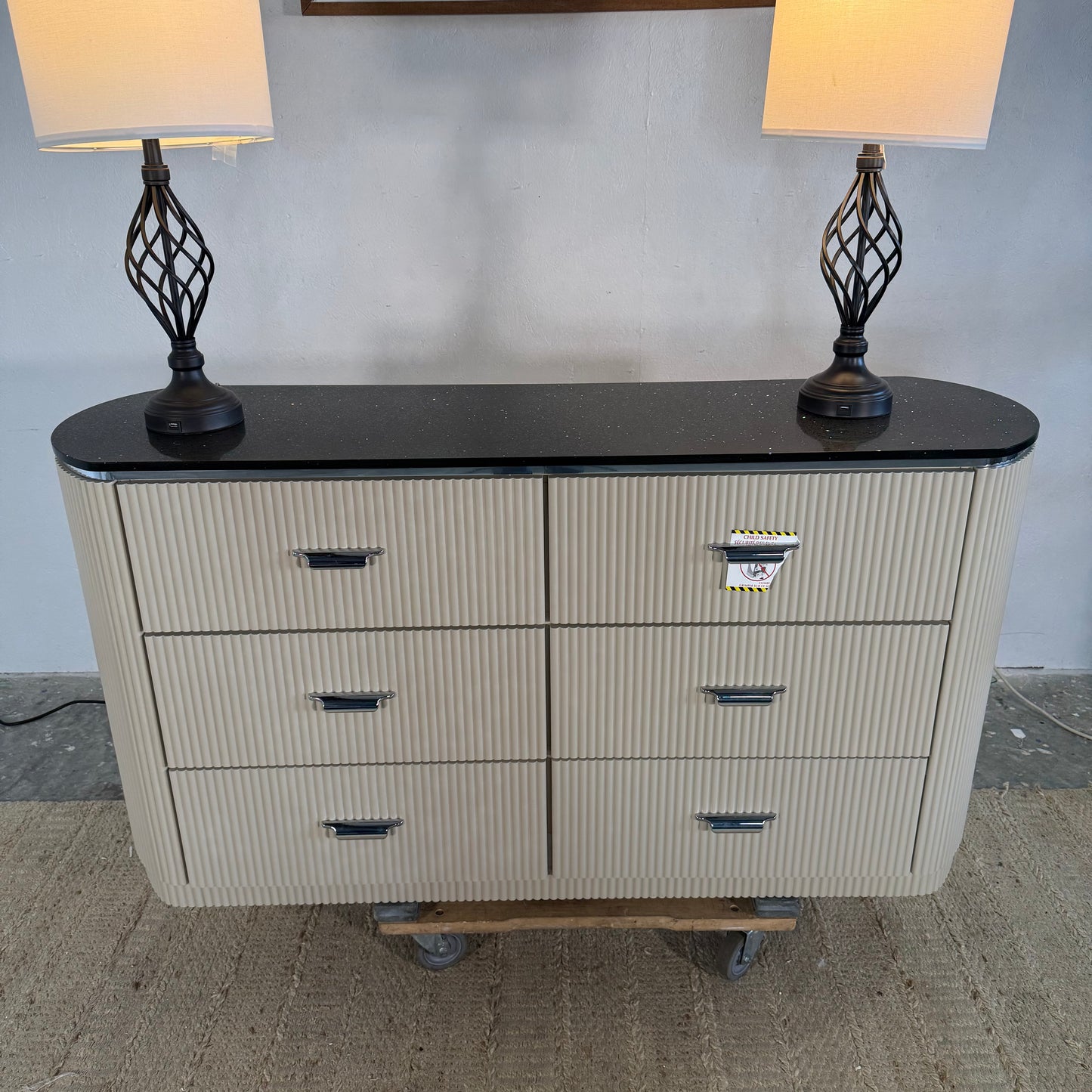 NEW 6-Drawer ACME Solid Marble Dresser