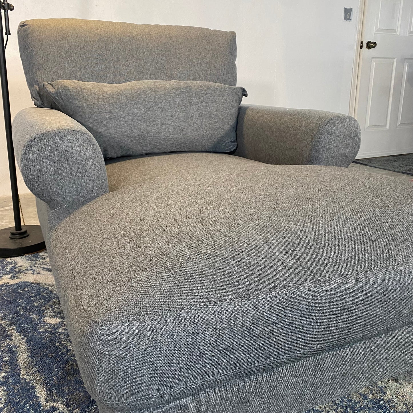 NEW Dark Grey Chaise Lounger