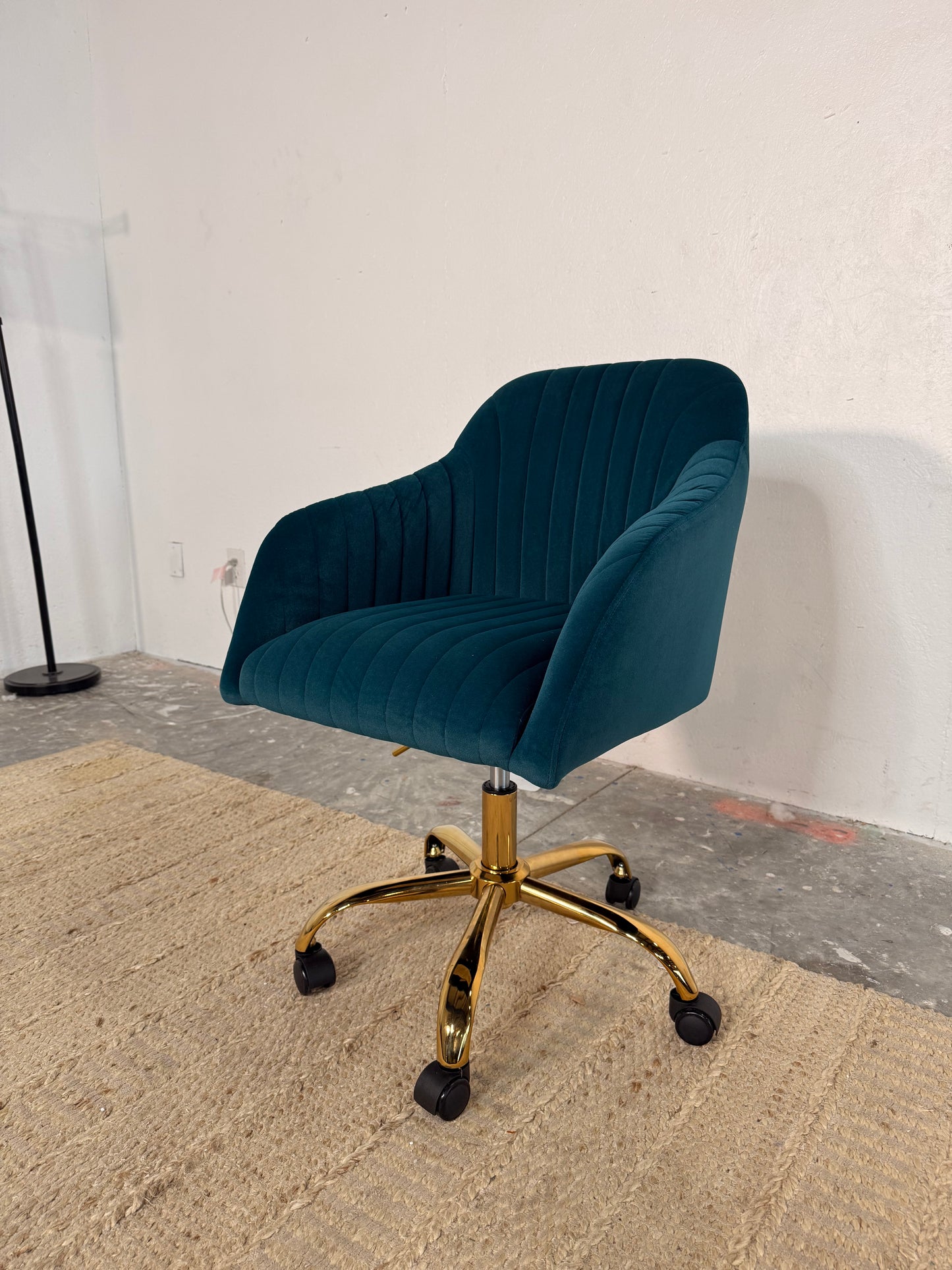 NEW Teal Suede Office Chair