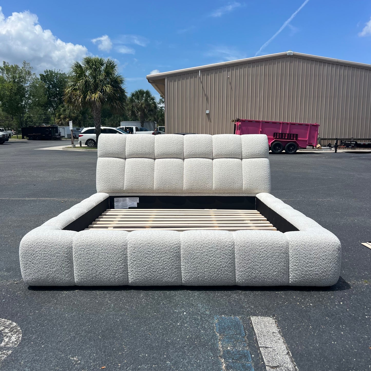 NEW “Pula” King Upholstered Tufted Bed