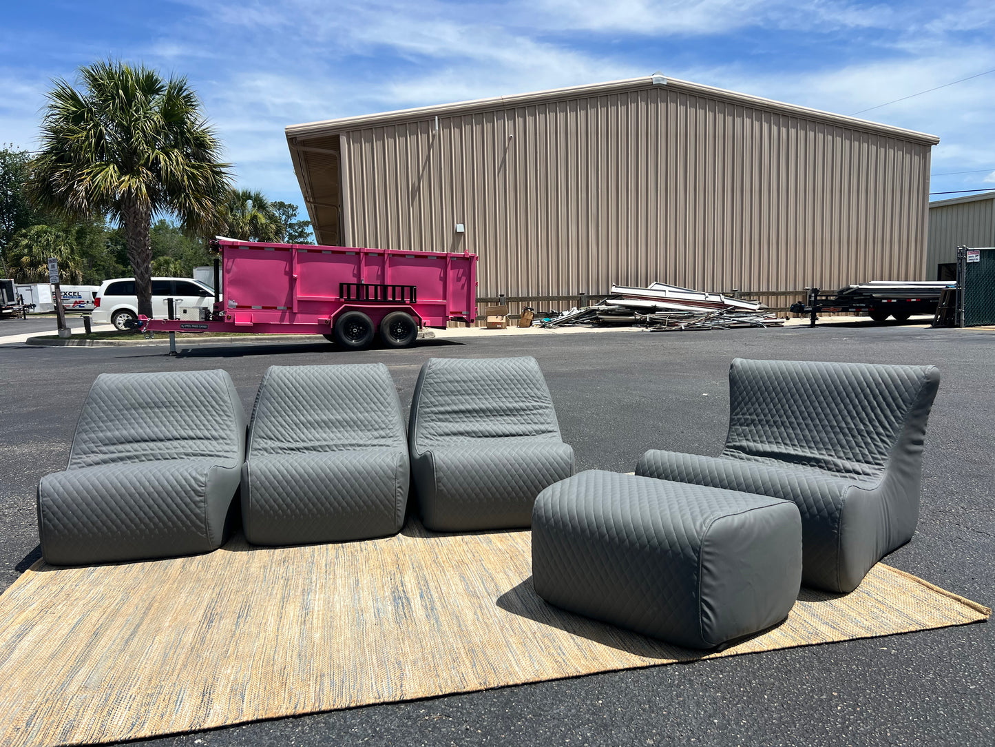 NEW BIGJOE Solvana 5-Piece Outdoor Sectional Sofa