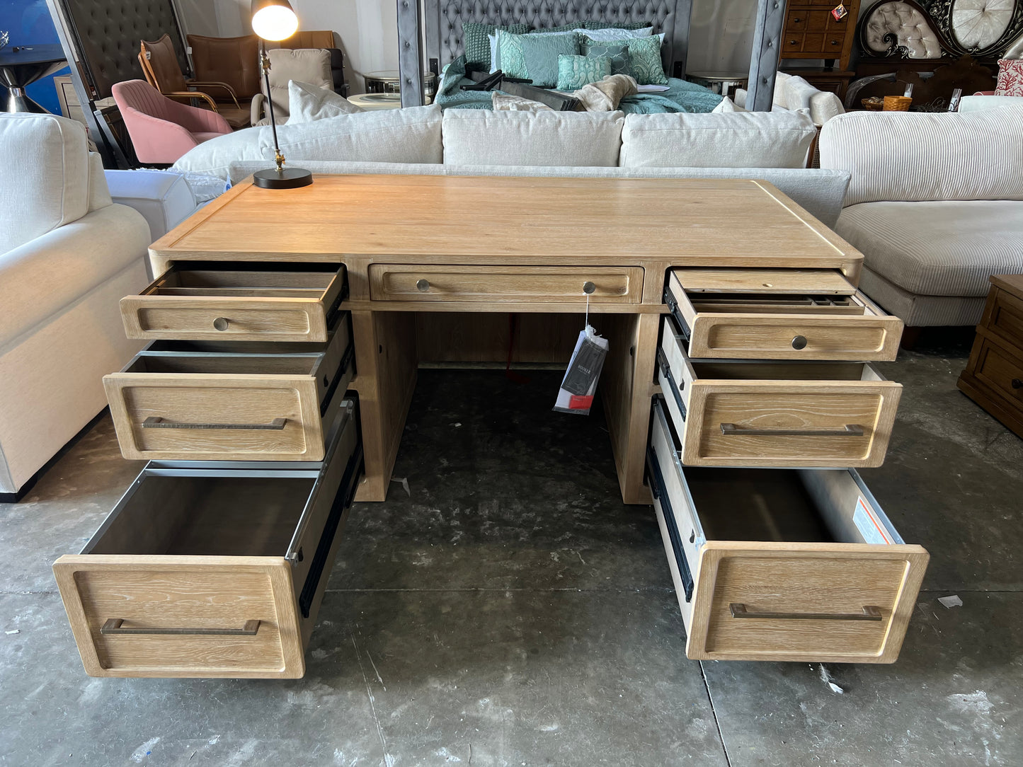 NEW Hooker Furniture Natural Oak Retreat Executive Desk