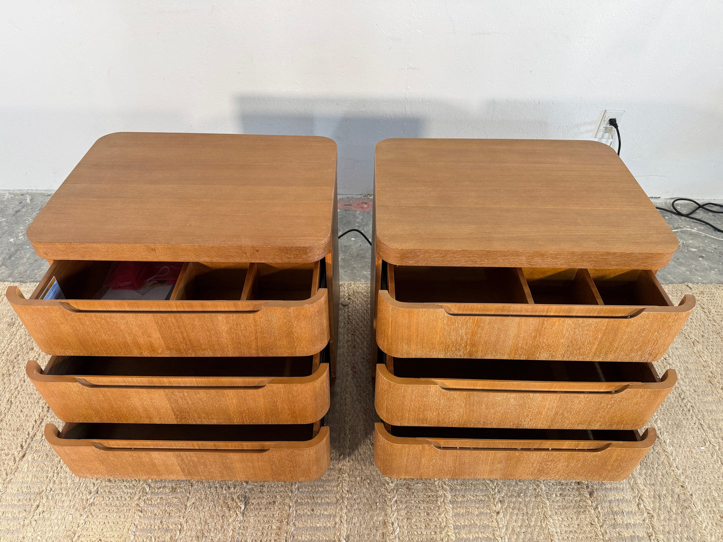 NEW Solid Wood “Sea Drift” Nightstand Set