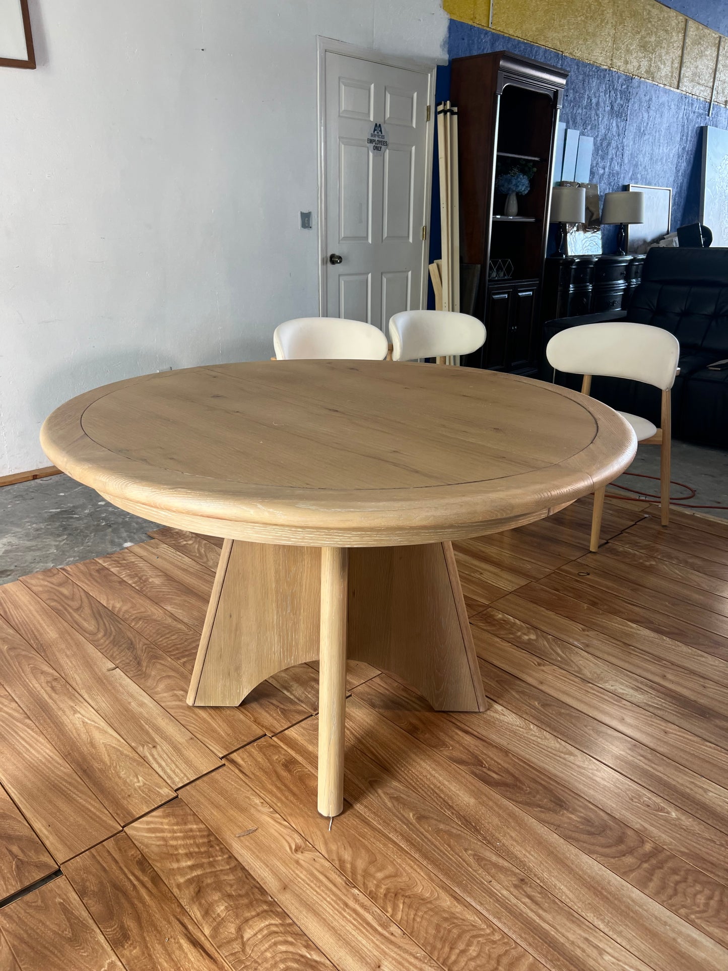 NEW 7-Piece Solid Wood Natural Oak Dining Table and Chairs Set