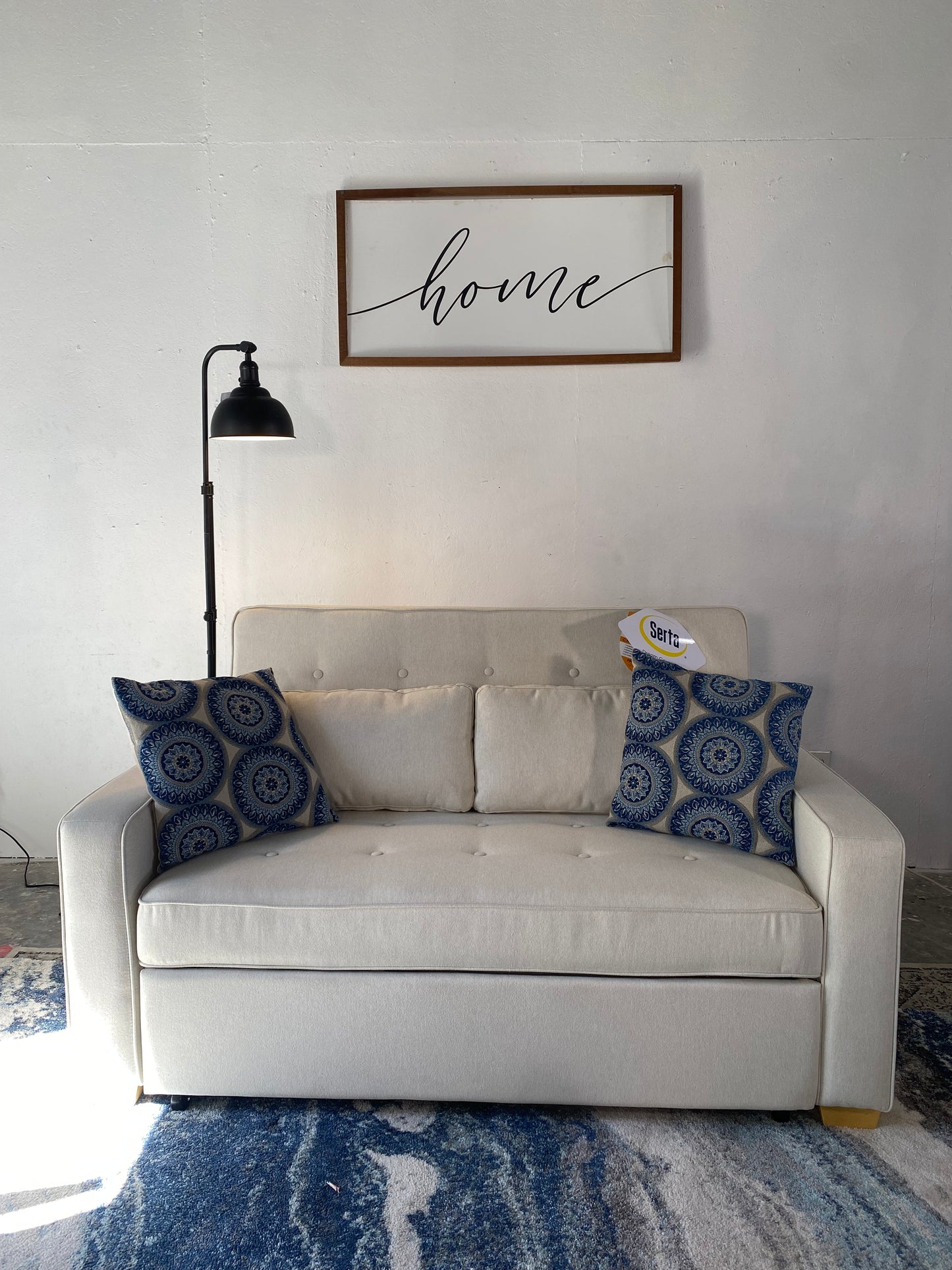 NEW SERTA White Sleeper Loveseat