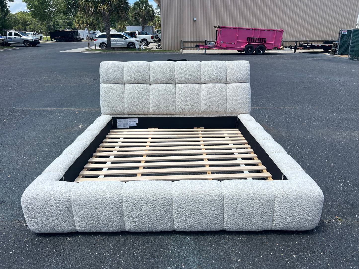 NEW “Pula” King Upholstered Tufted Bed
