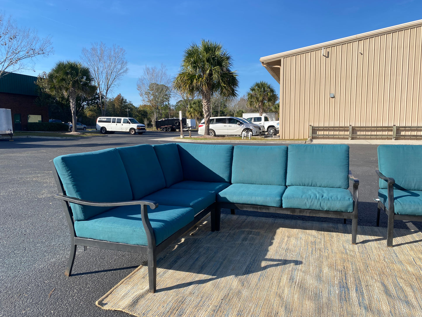 2 Hampton Bay Steel Patio Sectionals
