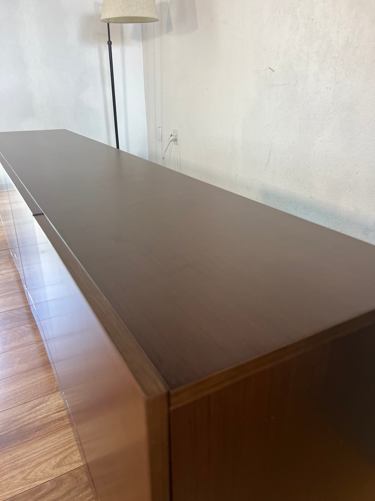 NEW “Creative Designs” Low Honey Walnut Tv Stand