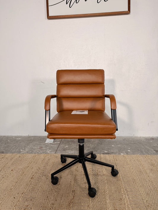 NEW Camel Leather Office/Task Chair