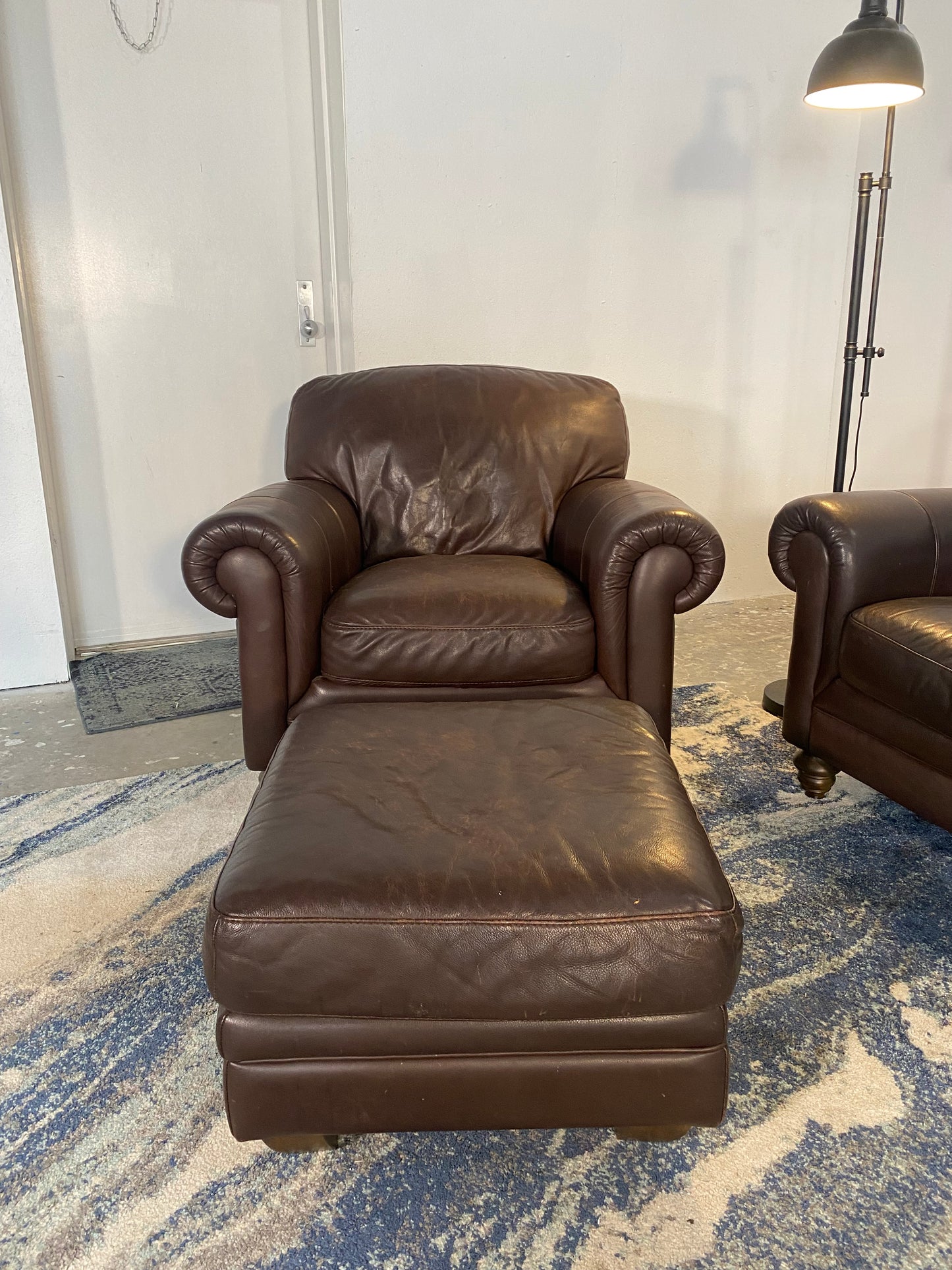 Natuzzi Classic Adriano Leather 3-Piece Living Room Set