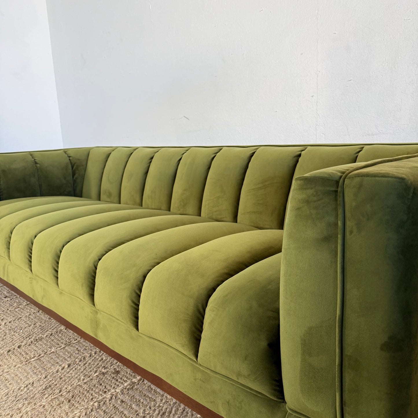 NEW MCM Green Velvet Sofa