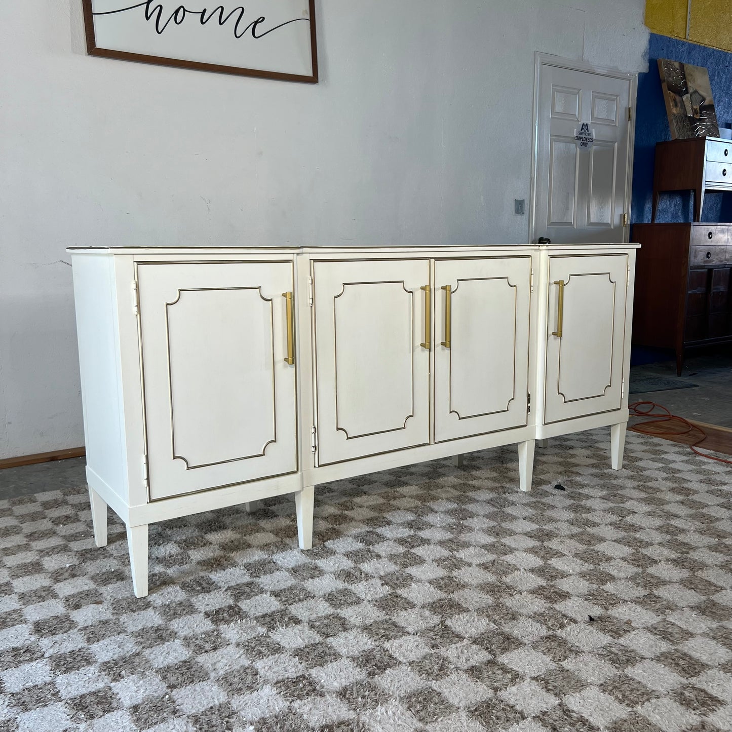 NEW Antique White Camille Credenza