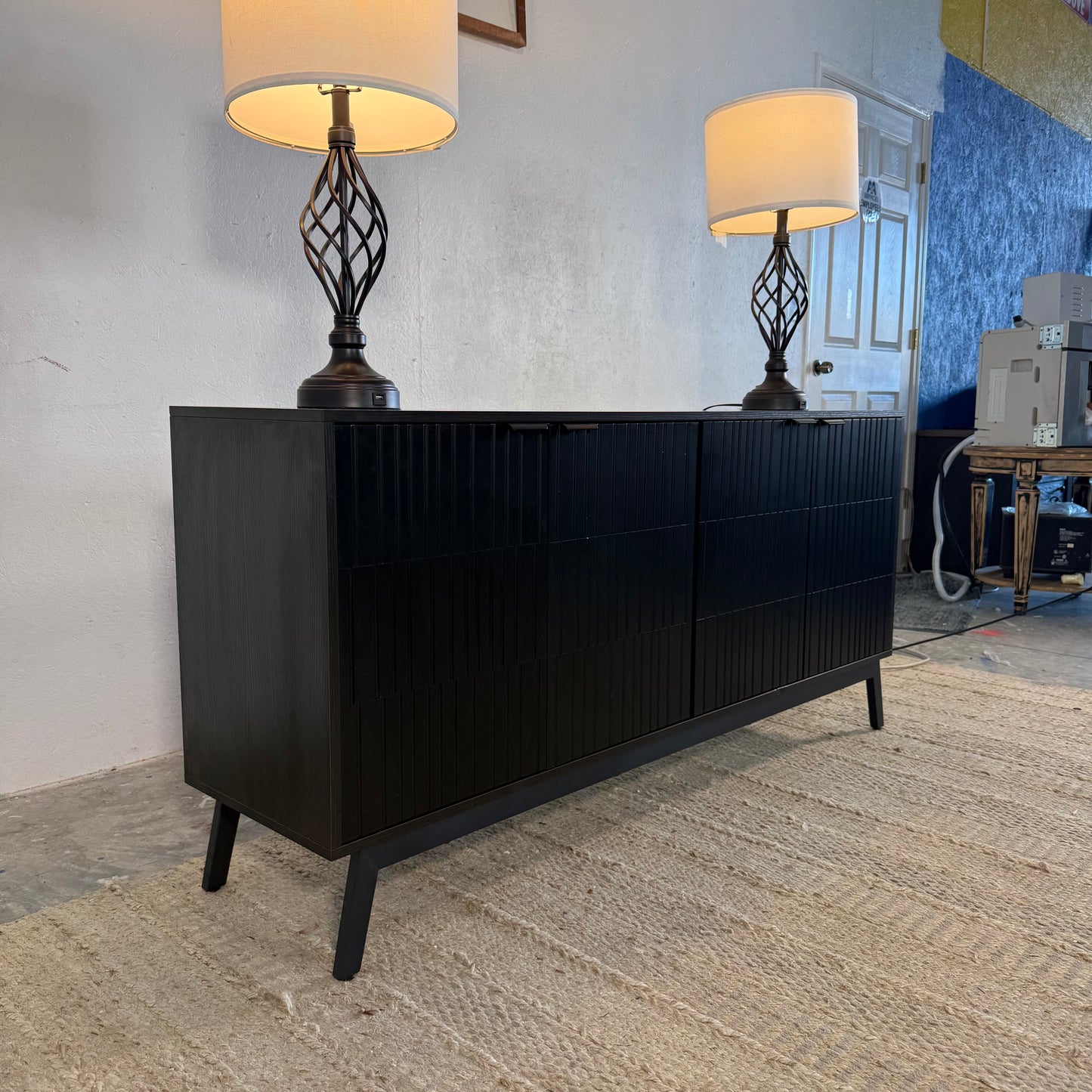 NEW Black Sideboard Cabinet