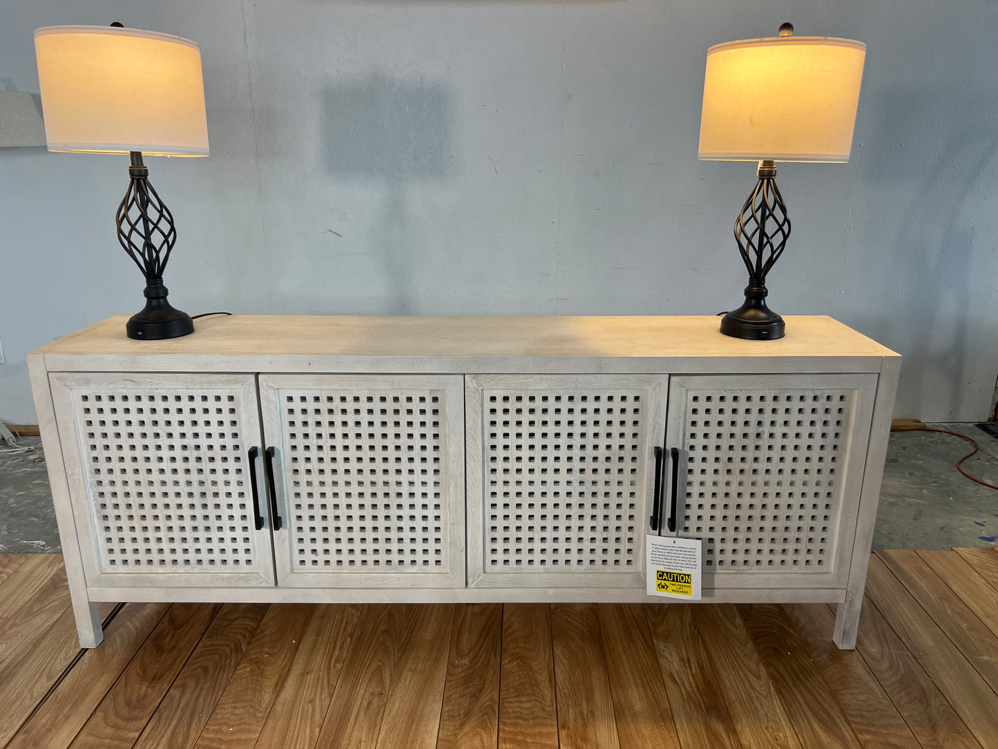 NEW Beachcrest Home White Mango Sideboard