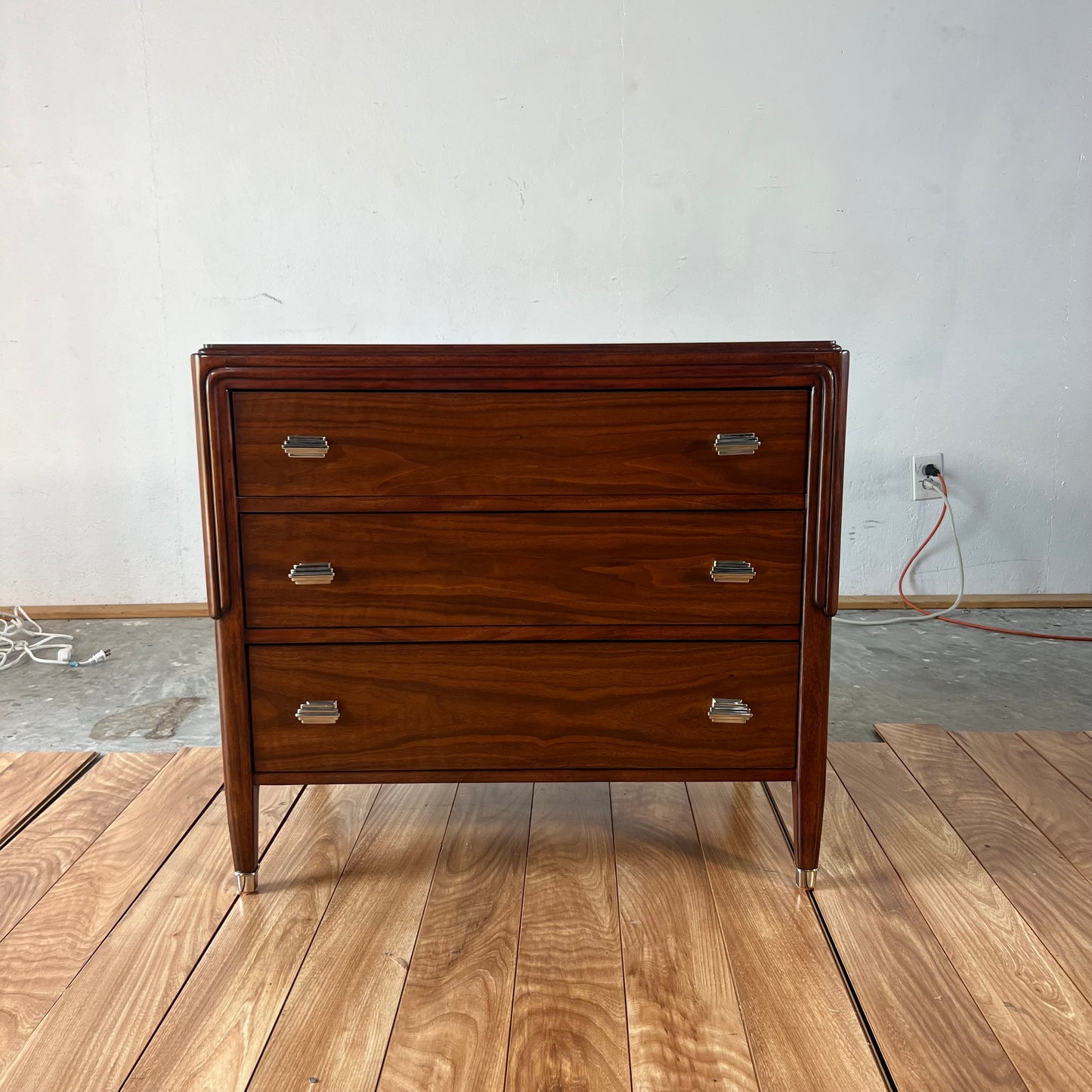Theodore Alexander Walnut Wood Nightstand