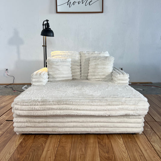LIKE-NEW White House”Fluffy Corduroy” Chaise Lounge