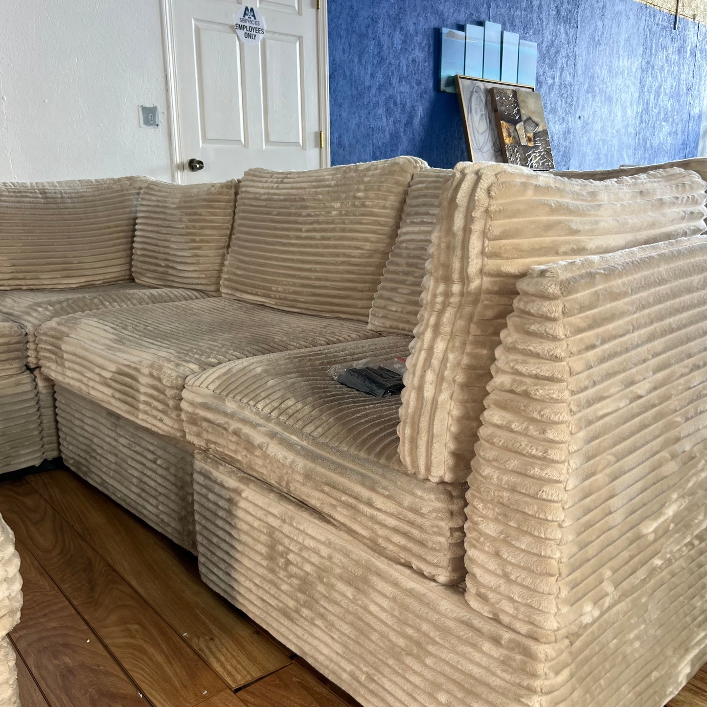 LIKE-NEW 9-Piece Modular Corduroy Sectional Sofa