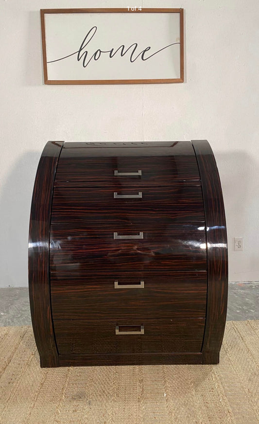 4-Drawer Curved Upright Dresser
