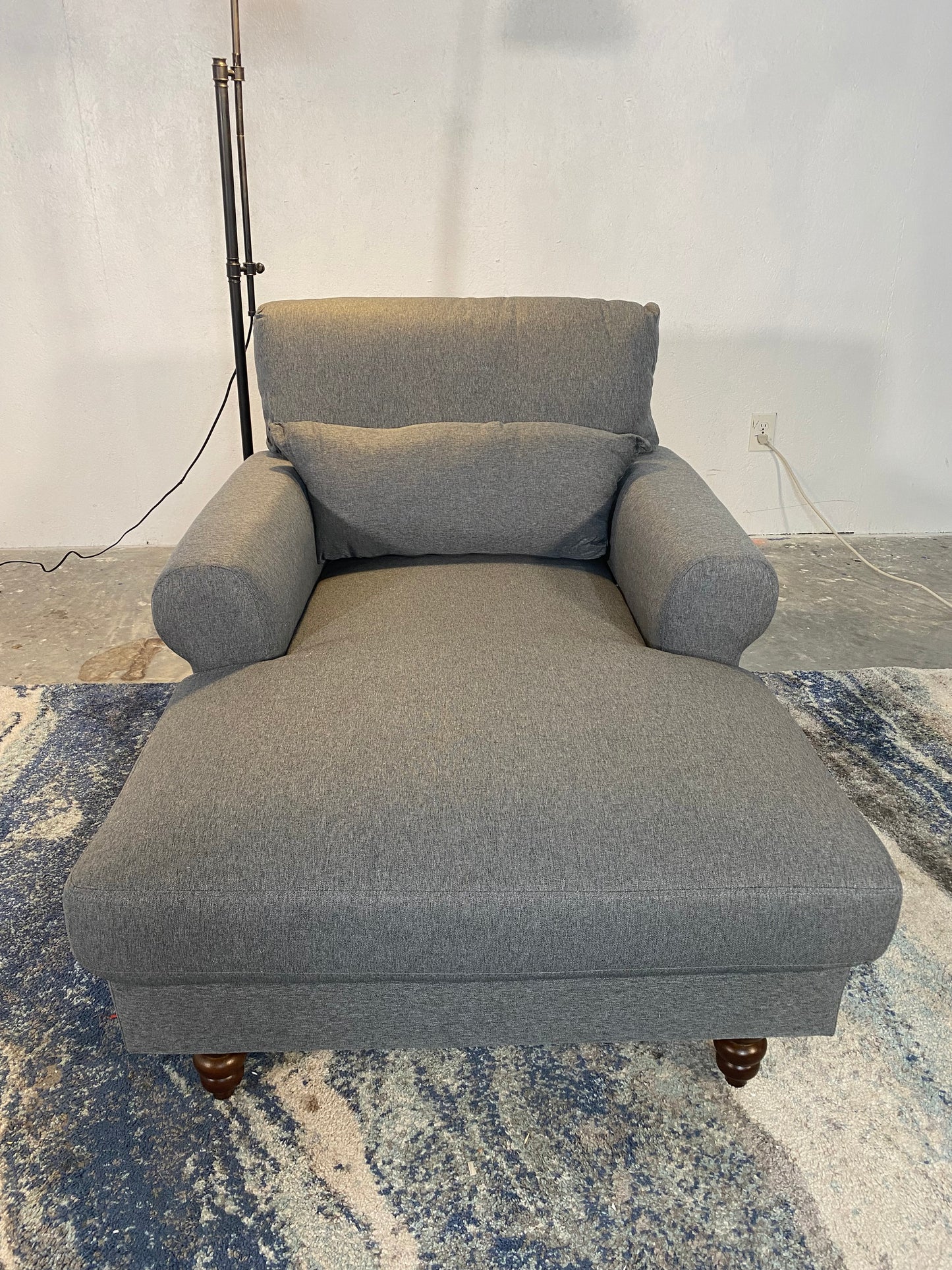 NEW Dark Grey Chaise Lounger