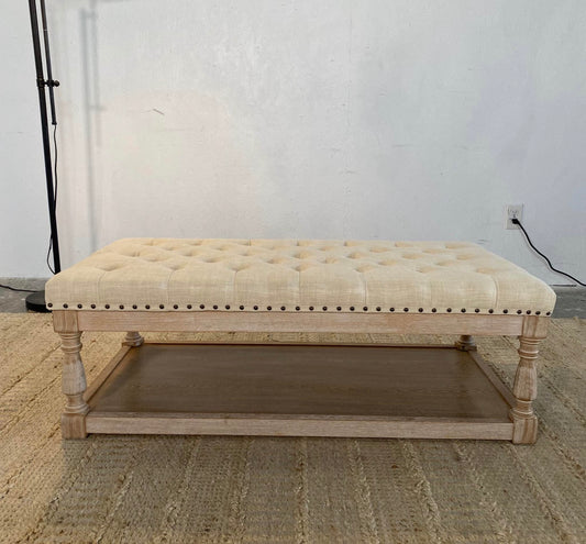 NEW Tufted Upholstered Ottoman Coffee Table