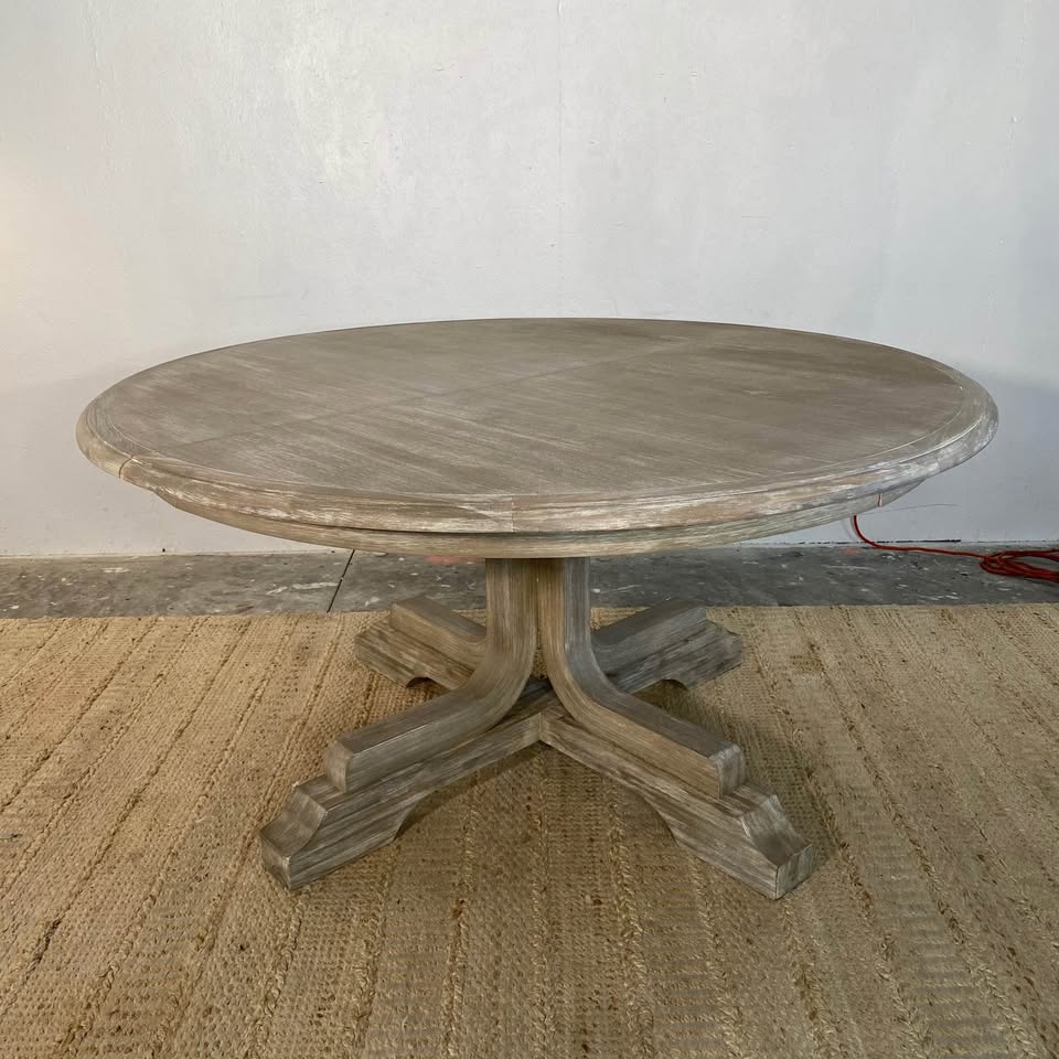 NEW Gracie Oaks Renda Wood Round Dining Table