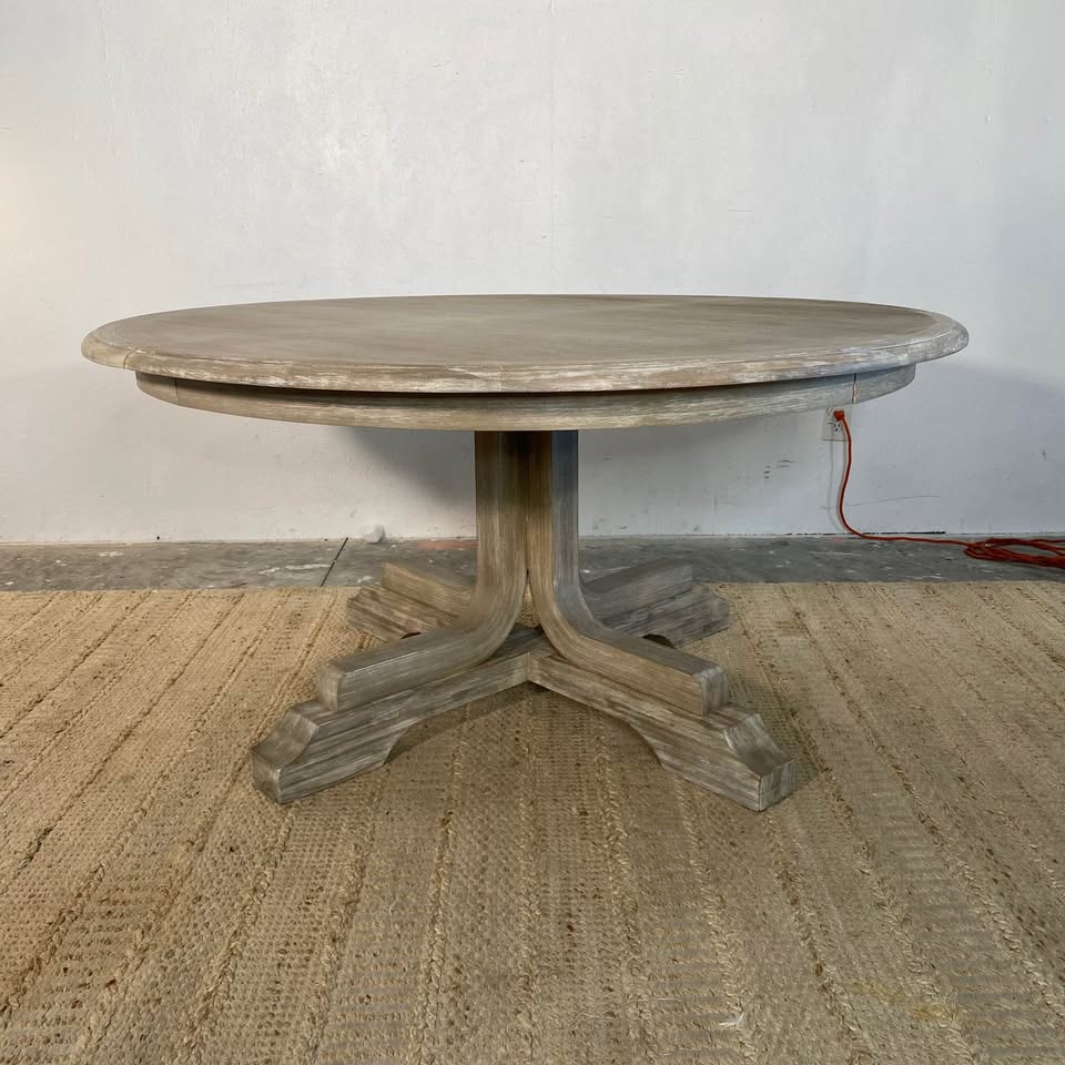 NEW Gracie Oaks Renda Wood Round Dining Table
