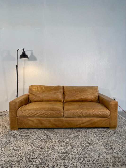 RH Maxwell Luxe Leather Sofa